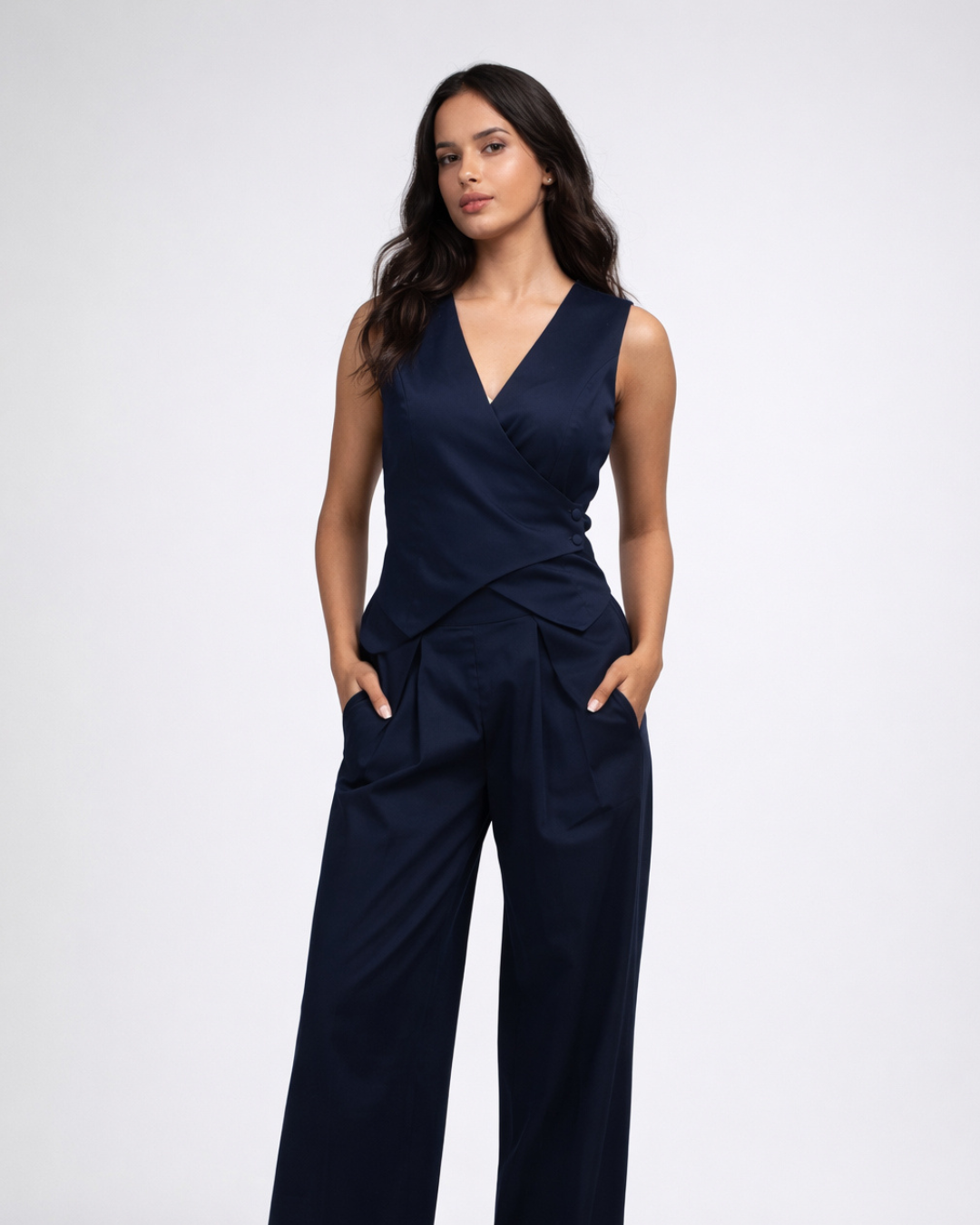 Elevated Wrap vest coat