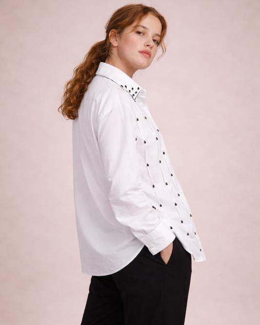 Dotline Embellished Shirt