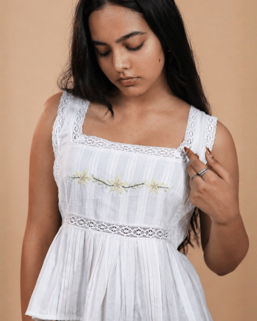 Ivory Peplum Top