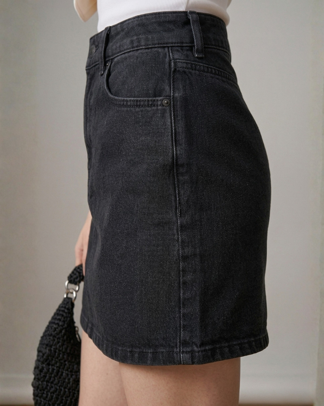 Carbon Utility Mini Skirt