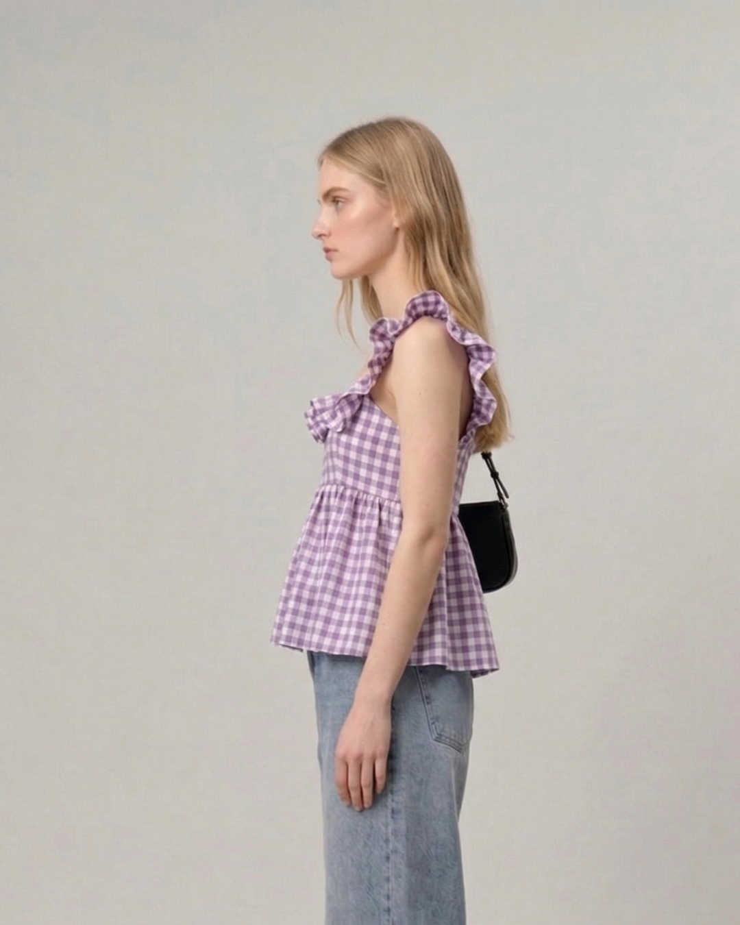 Checkmate Ruffle Cami top