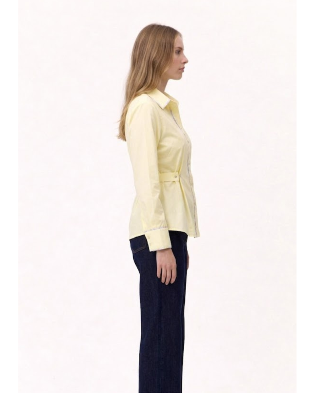 Yellow Side Cinch Shirt