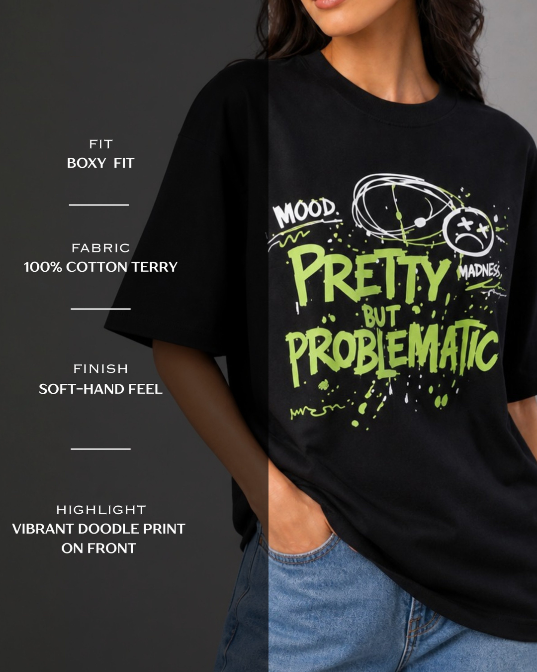 Scribble oversized Tee