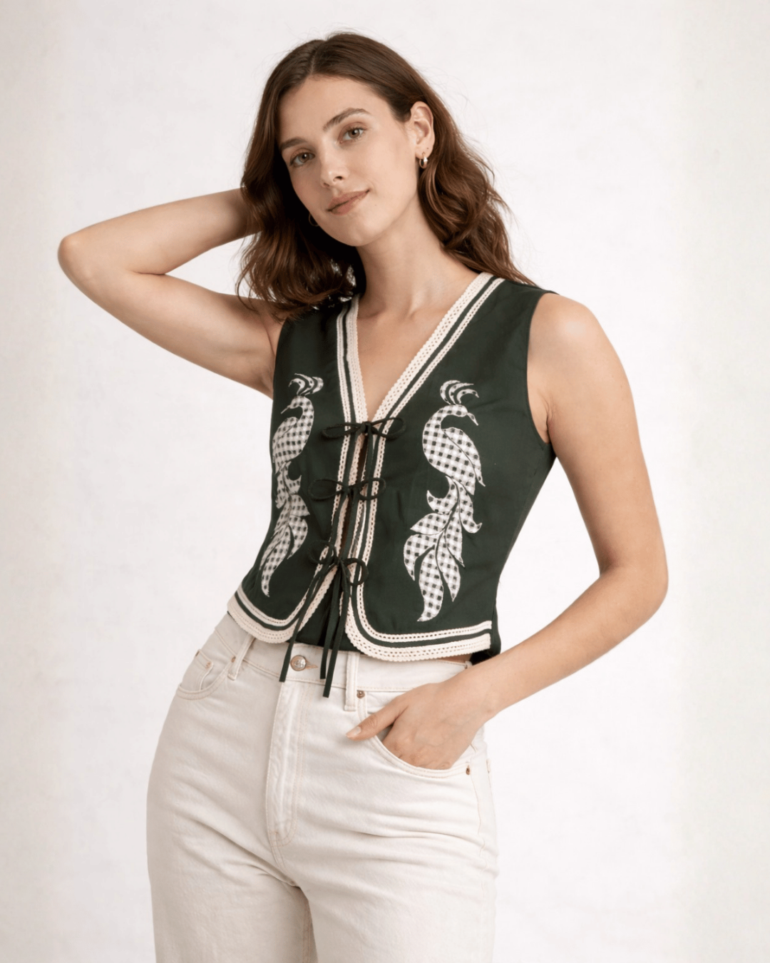 Olive Boho Vest