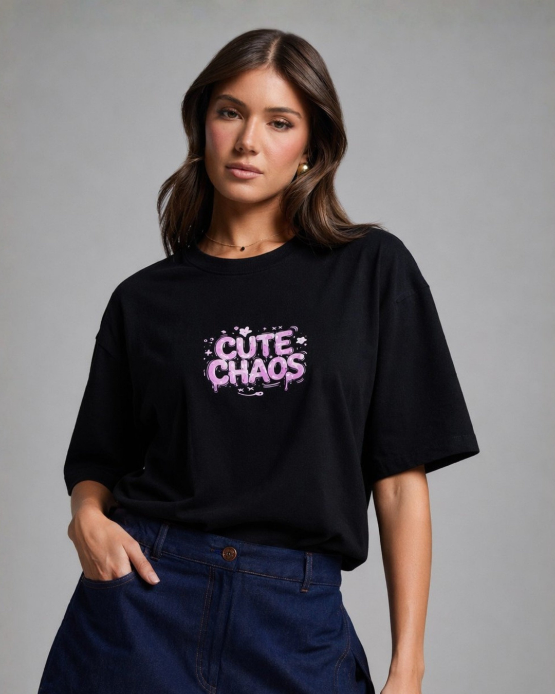 cute chaos oversized tee