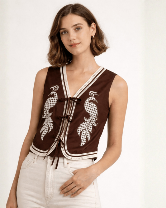 Mocha Boho Vest