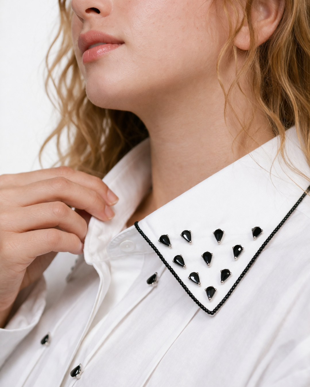 Dotline Embellished Shirt