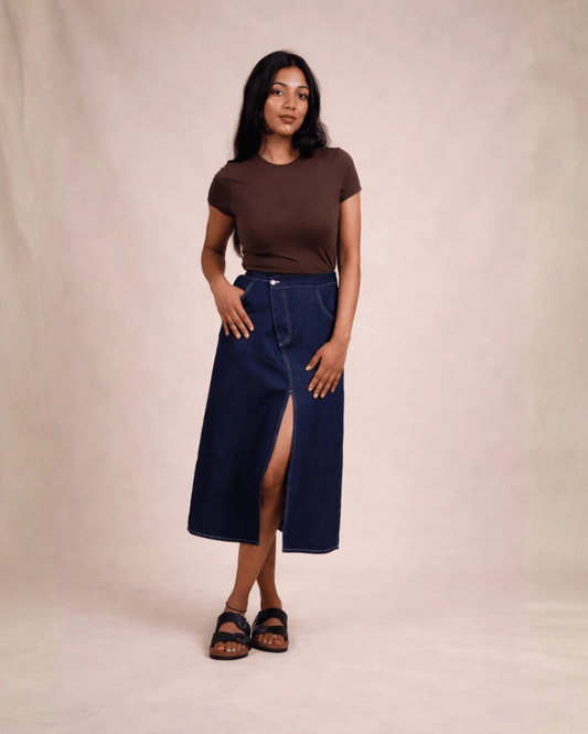 Dark Fit Denim Skirt