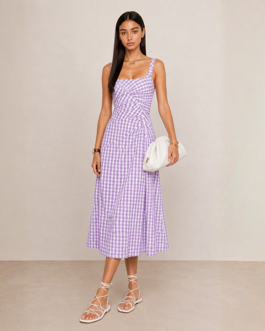 Lilac Gingham Dress