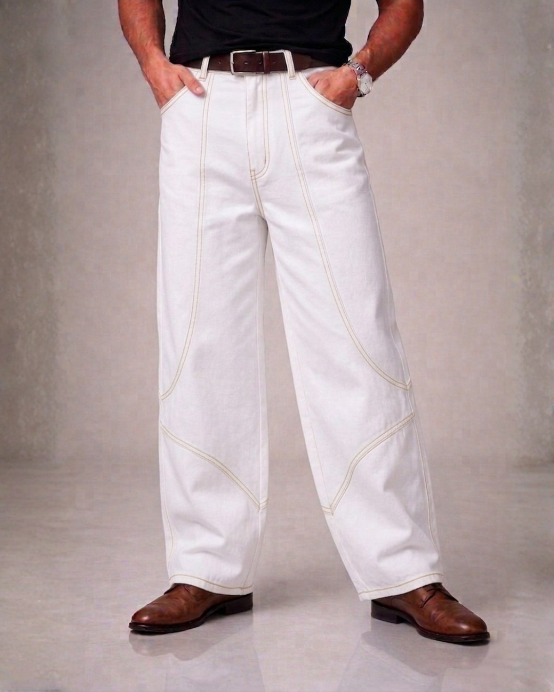 Pannelled Baggy Pants