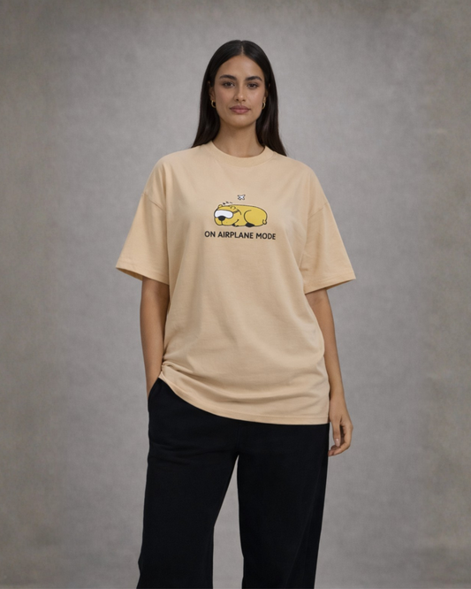 Airplane mode oversized tee