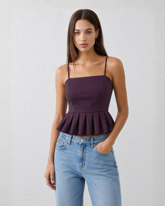 Berry peplum top