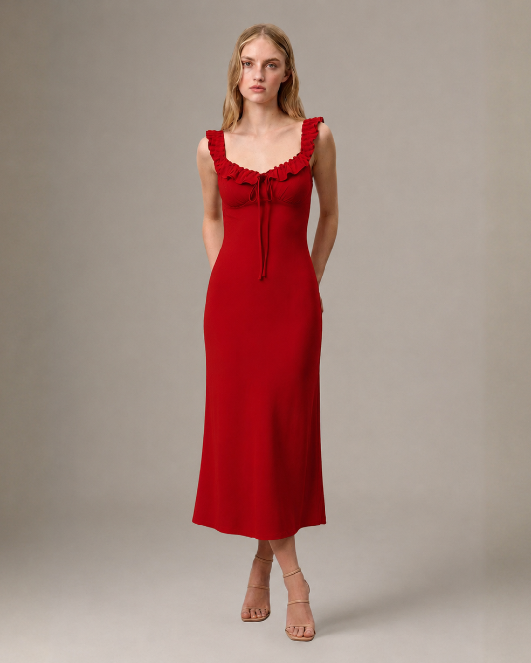 Merlot Gingham Red Dress