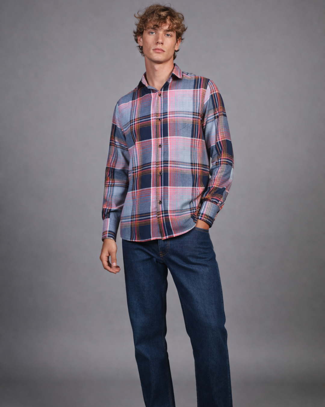 Refined Plaid Shirt