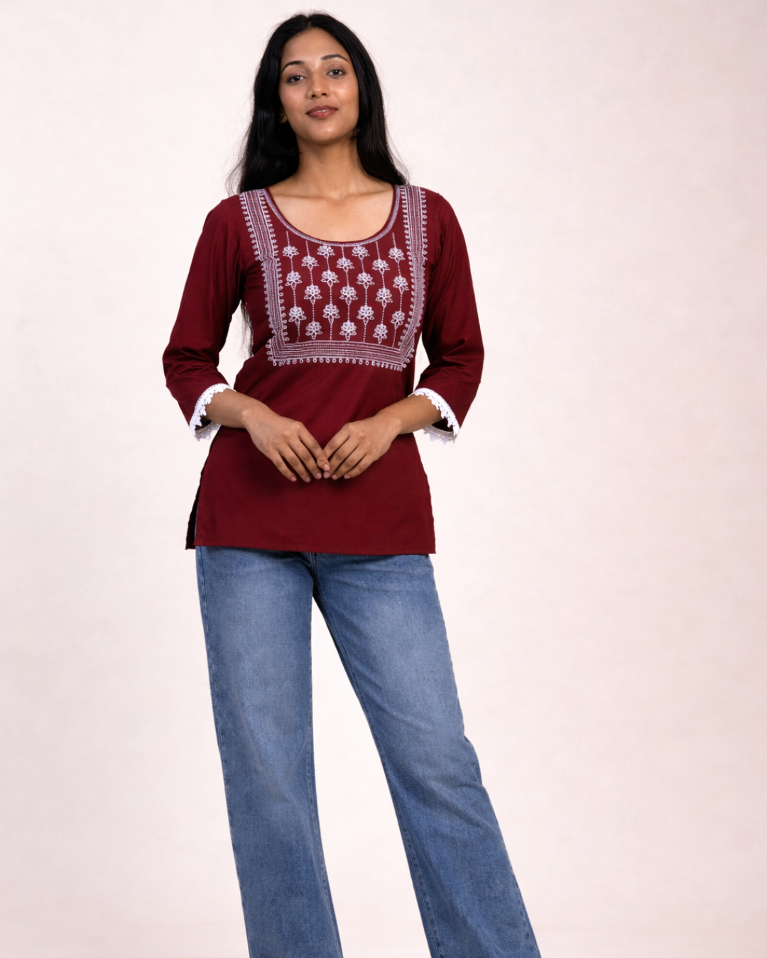 Floral Thread Kurti