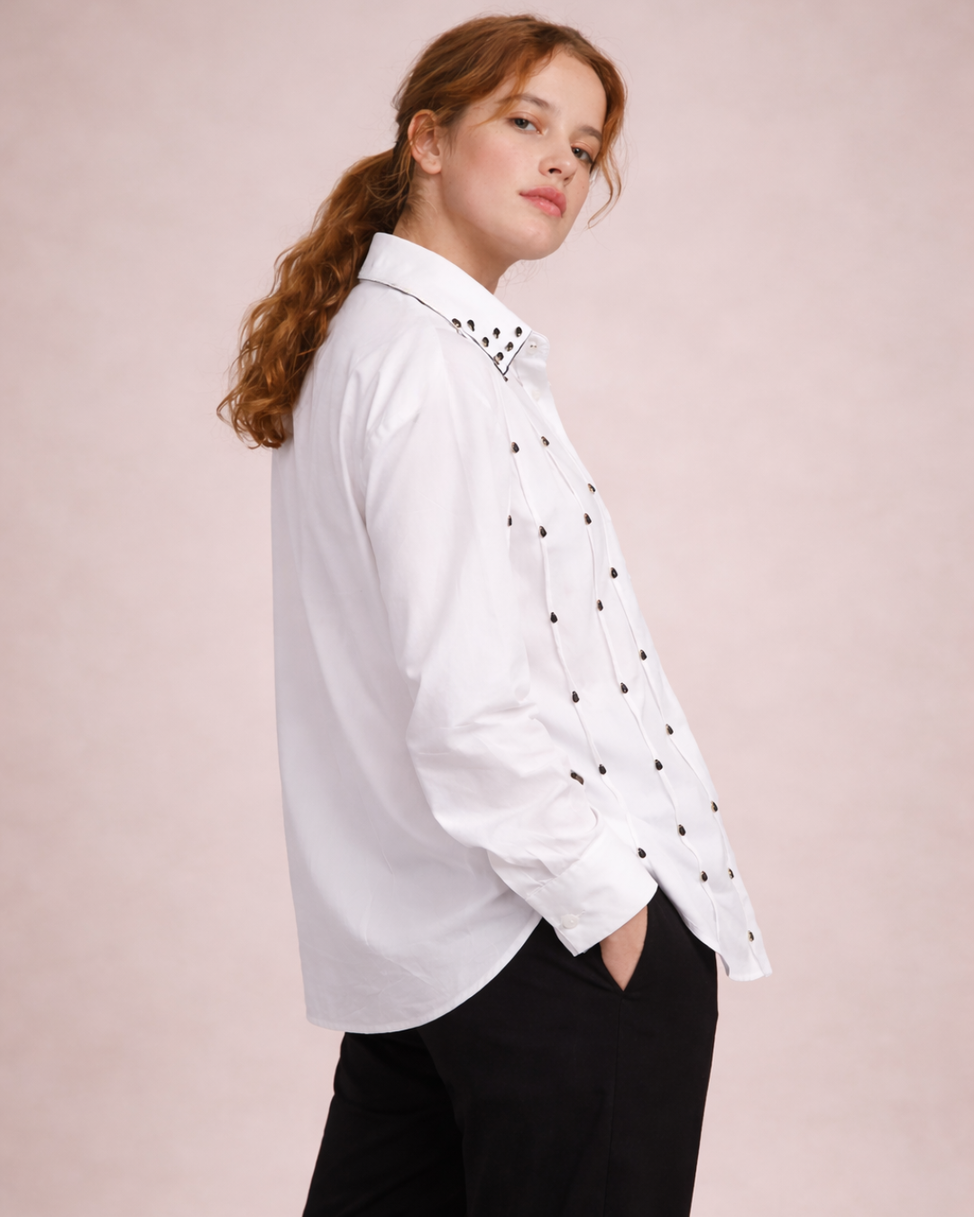 Dotline Embellished Shirt
