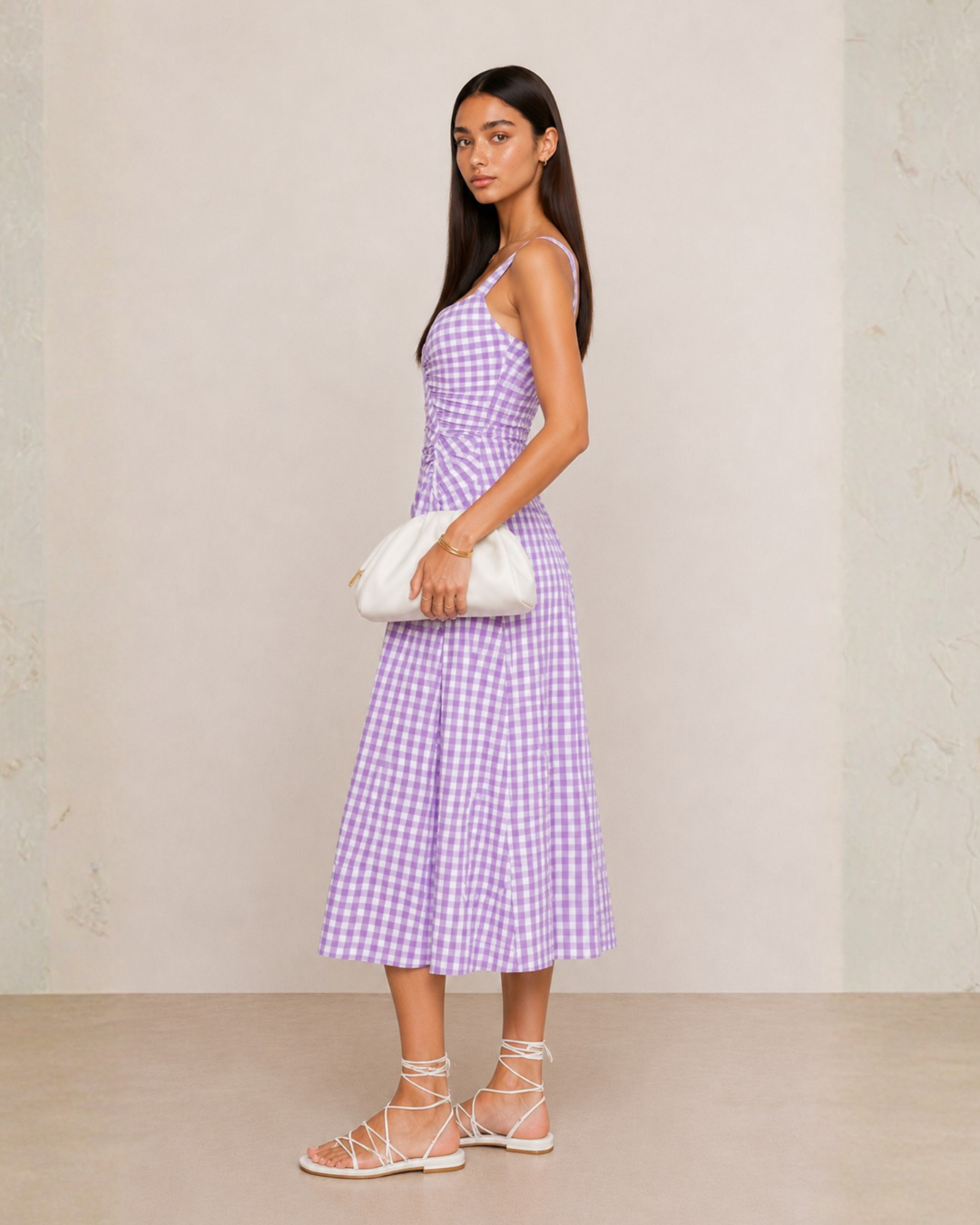 Lilac Gingham Dress