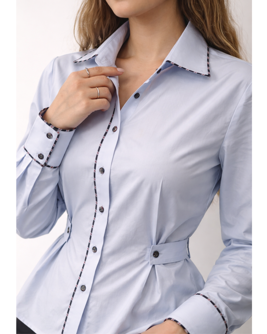 Blue Side Cinch Shirt