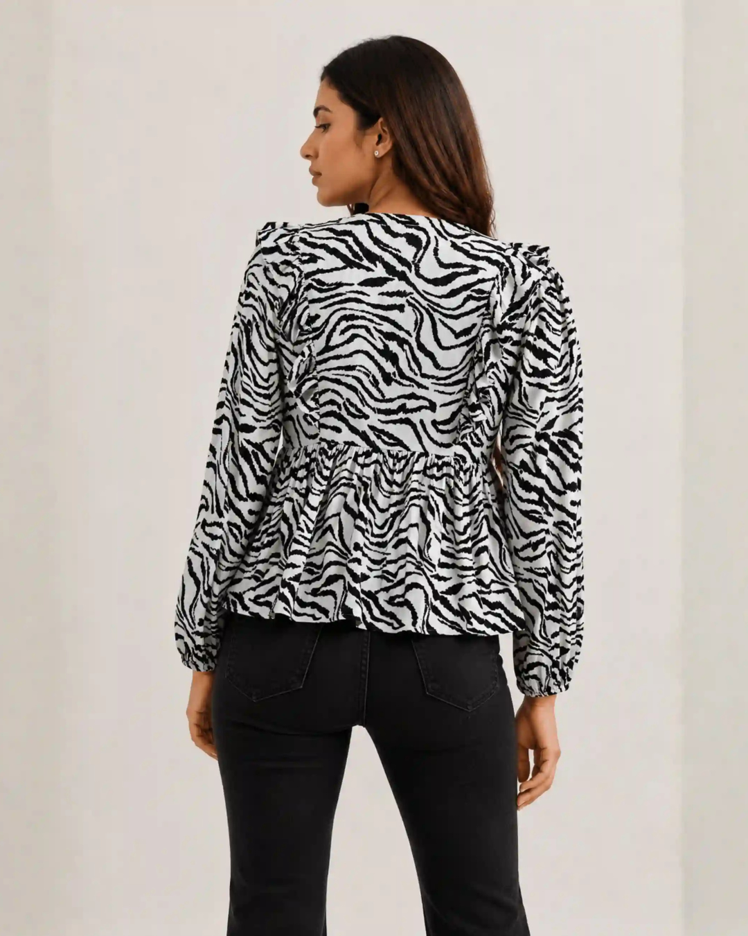 Zebra Frill Top