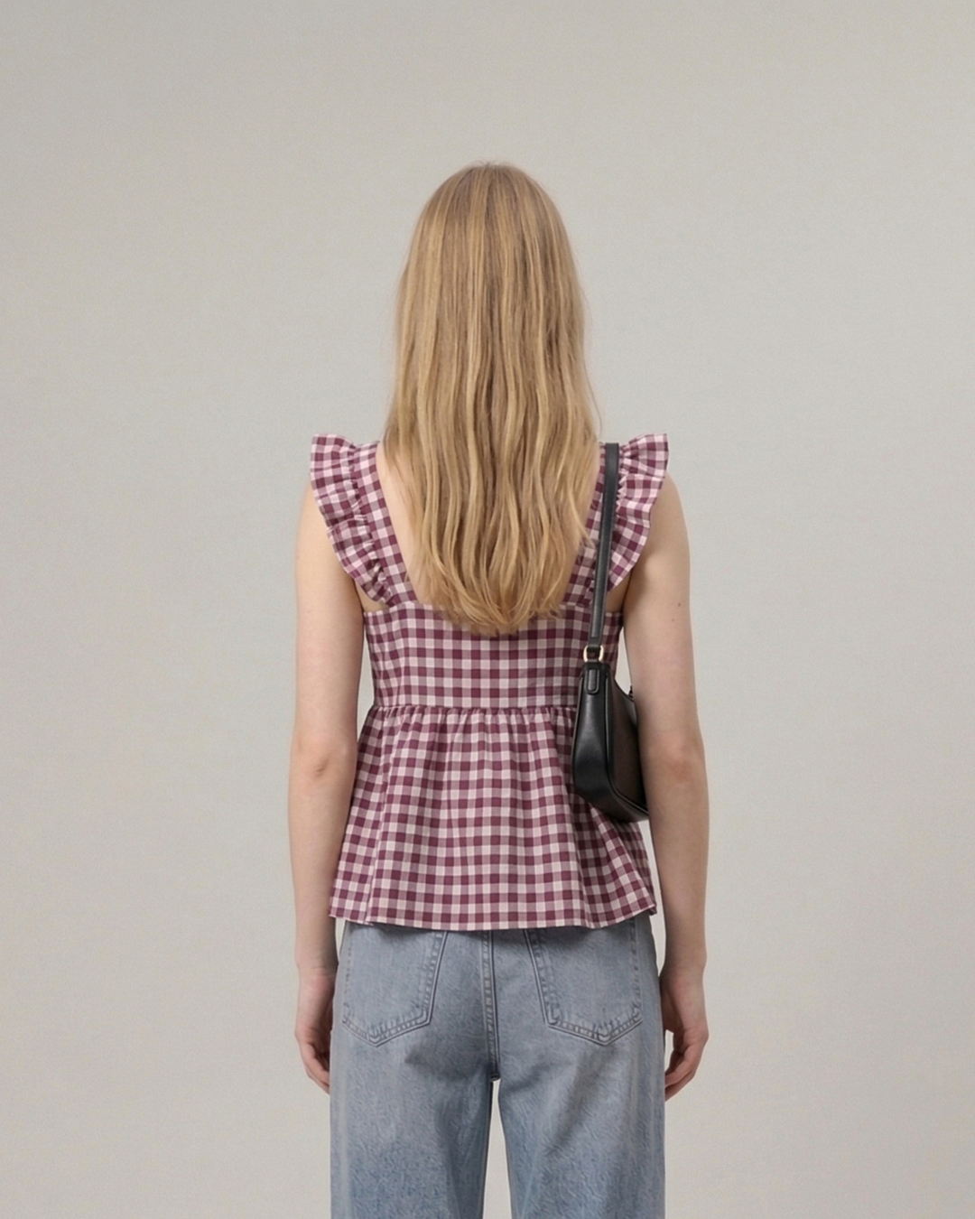 Checkmate Ruffle Cami top