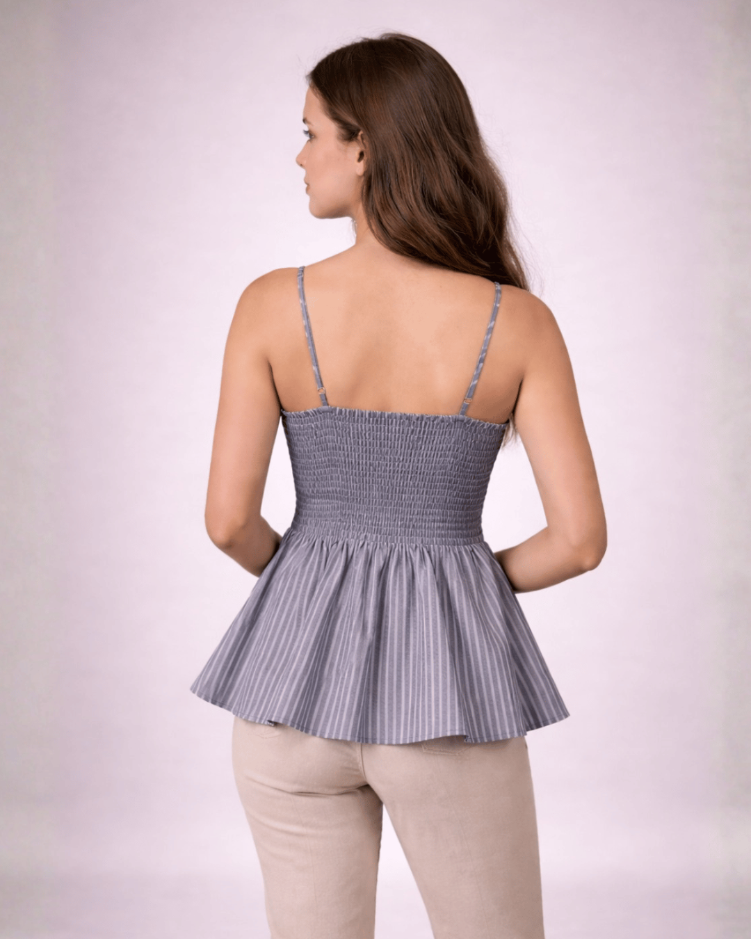 Blue Ash Peplum Top