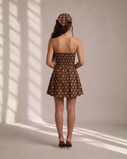 Retro Revival Strapless Dress