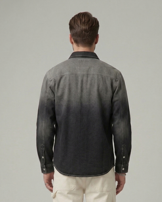 Ombre Fade Denim Overshirt