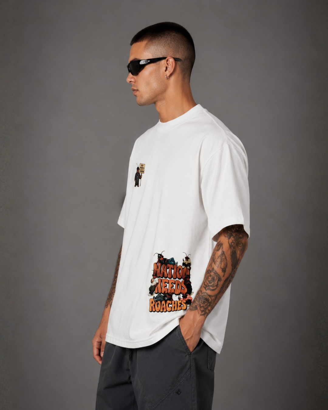 Nation Needs Roaches Oversized Tee