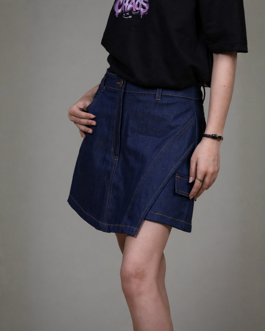 Urban edge denim skIrt