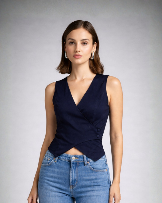 Elevated Wrap vest coat