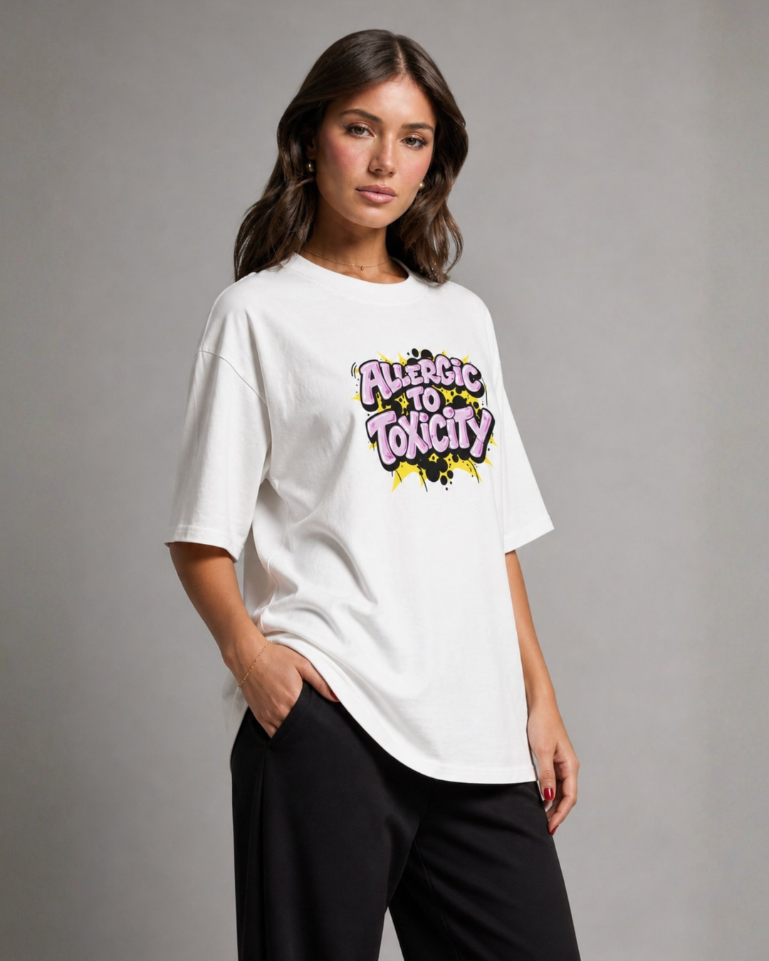 No toxicity oversized tee