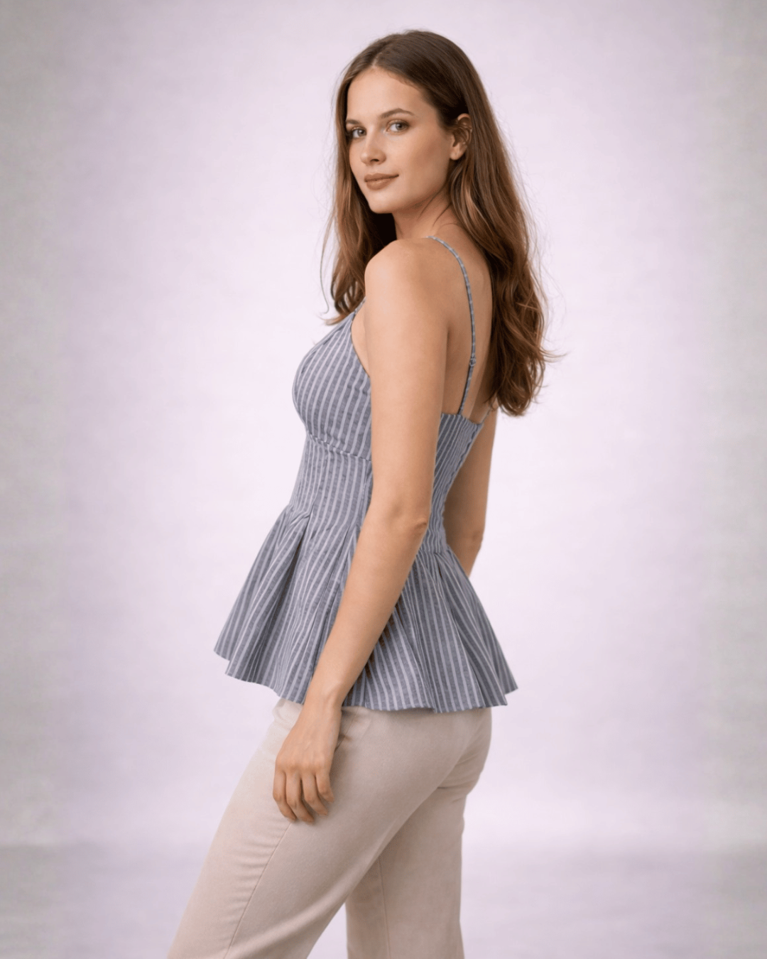 Blue Ash Peplum Top
