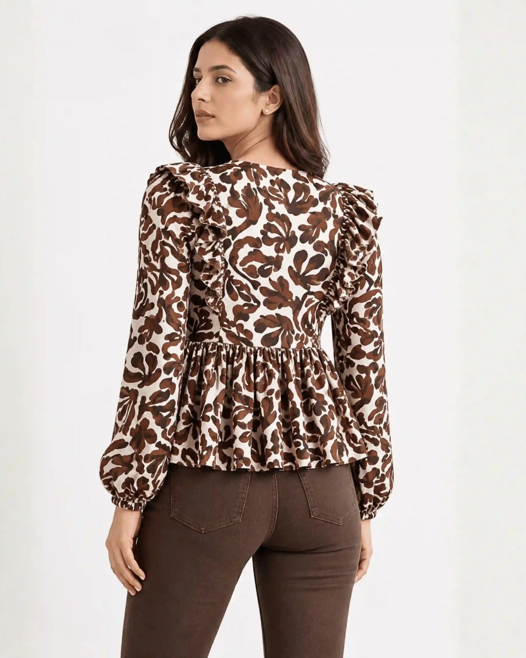 Mocha Leaf Blouse