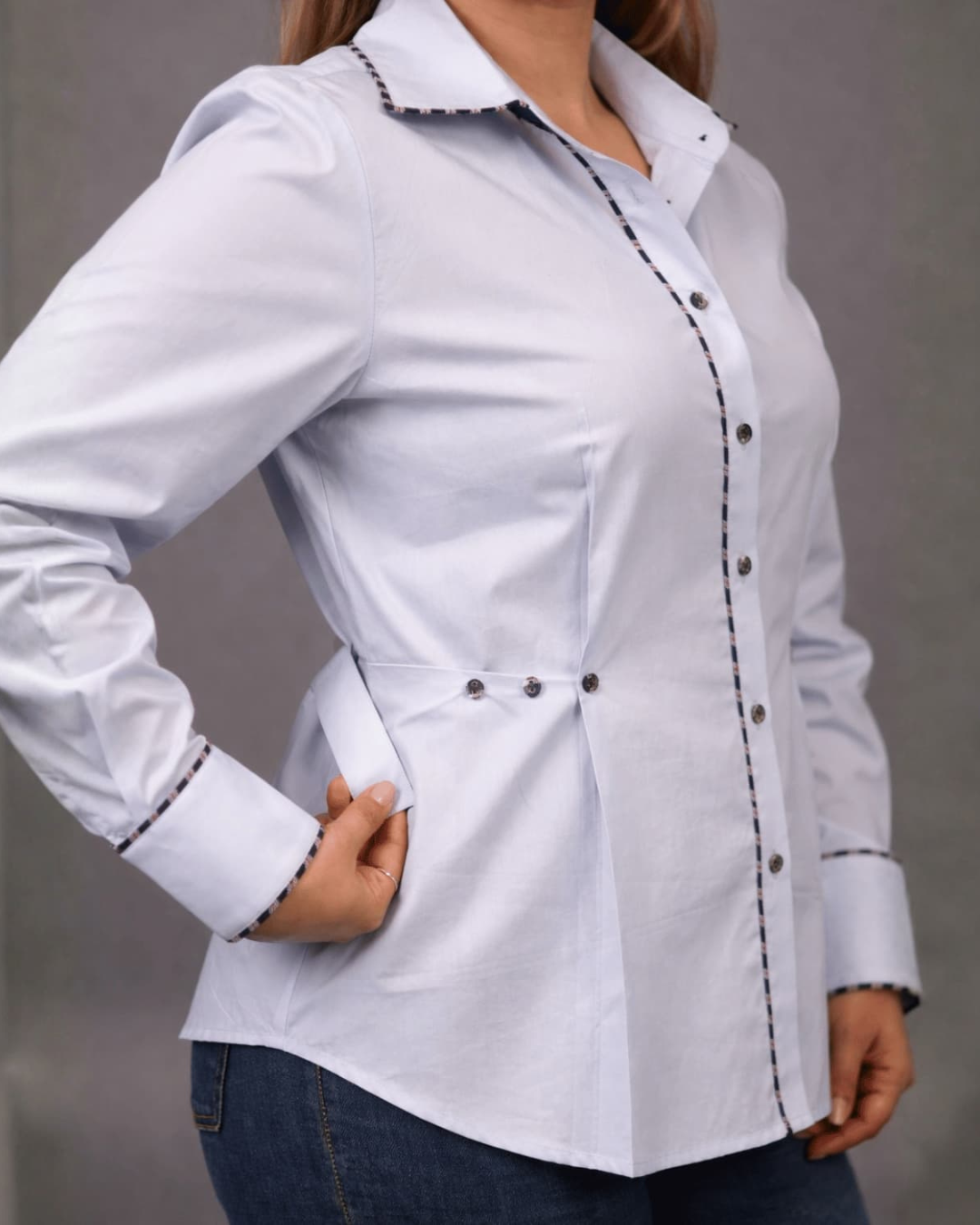Blue Side Cinch Shirt