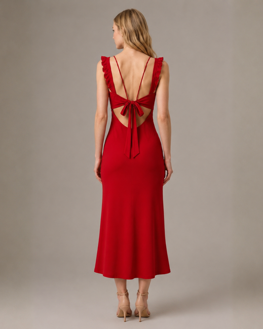 Merlot Gingham Red Dress