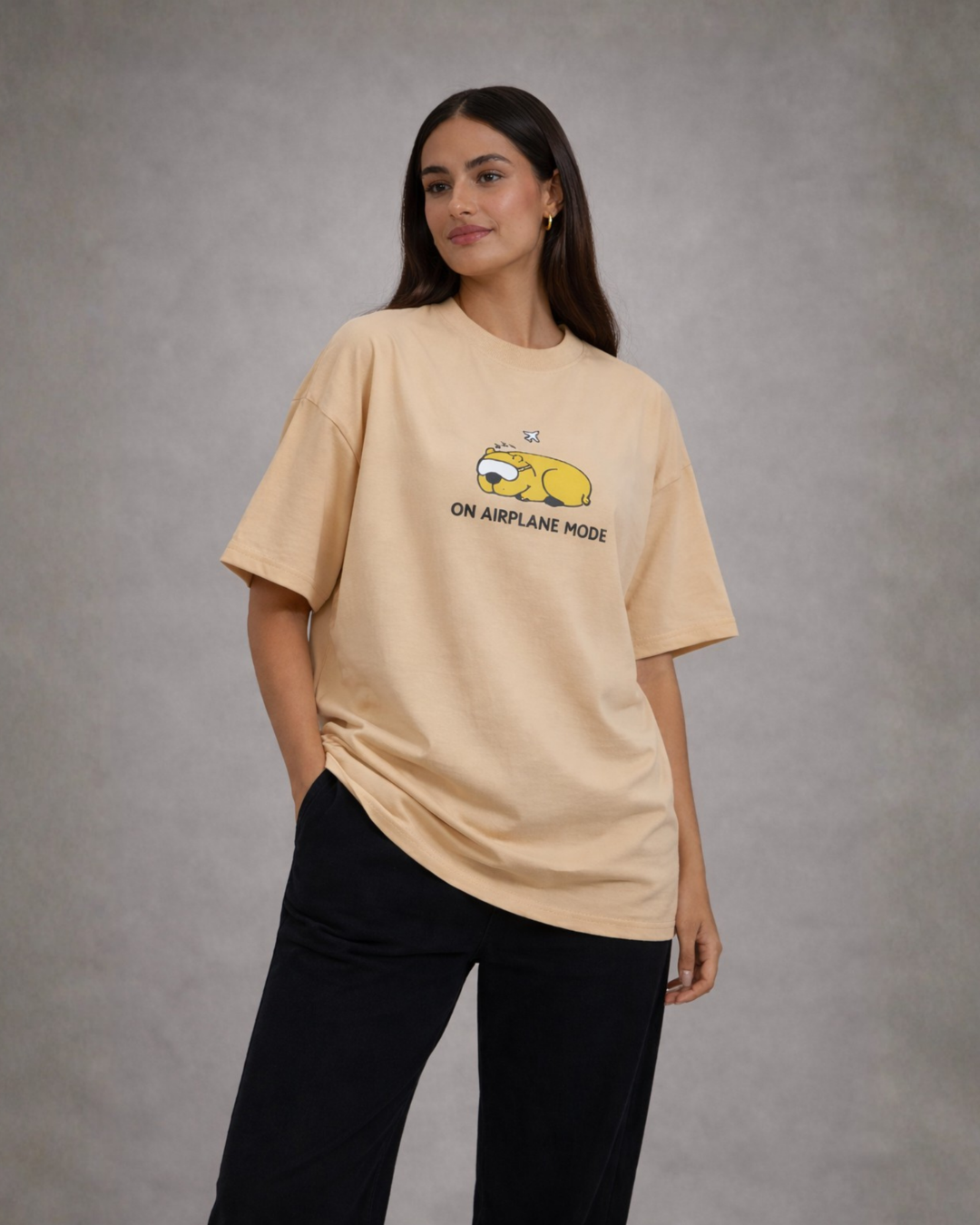 Airplane mode oversized tee