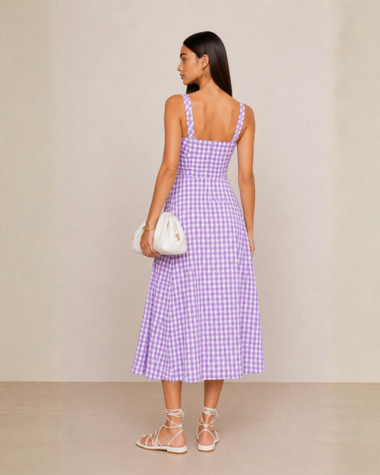 Lilac Gingham Dress