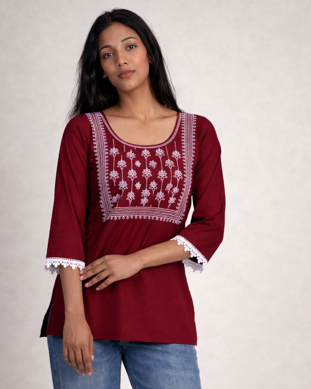 Floral Thread Kurti
