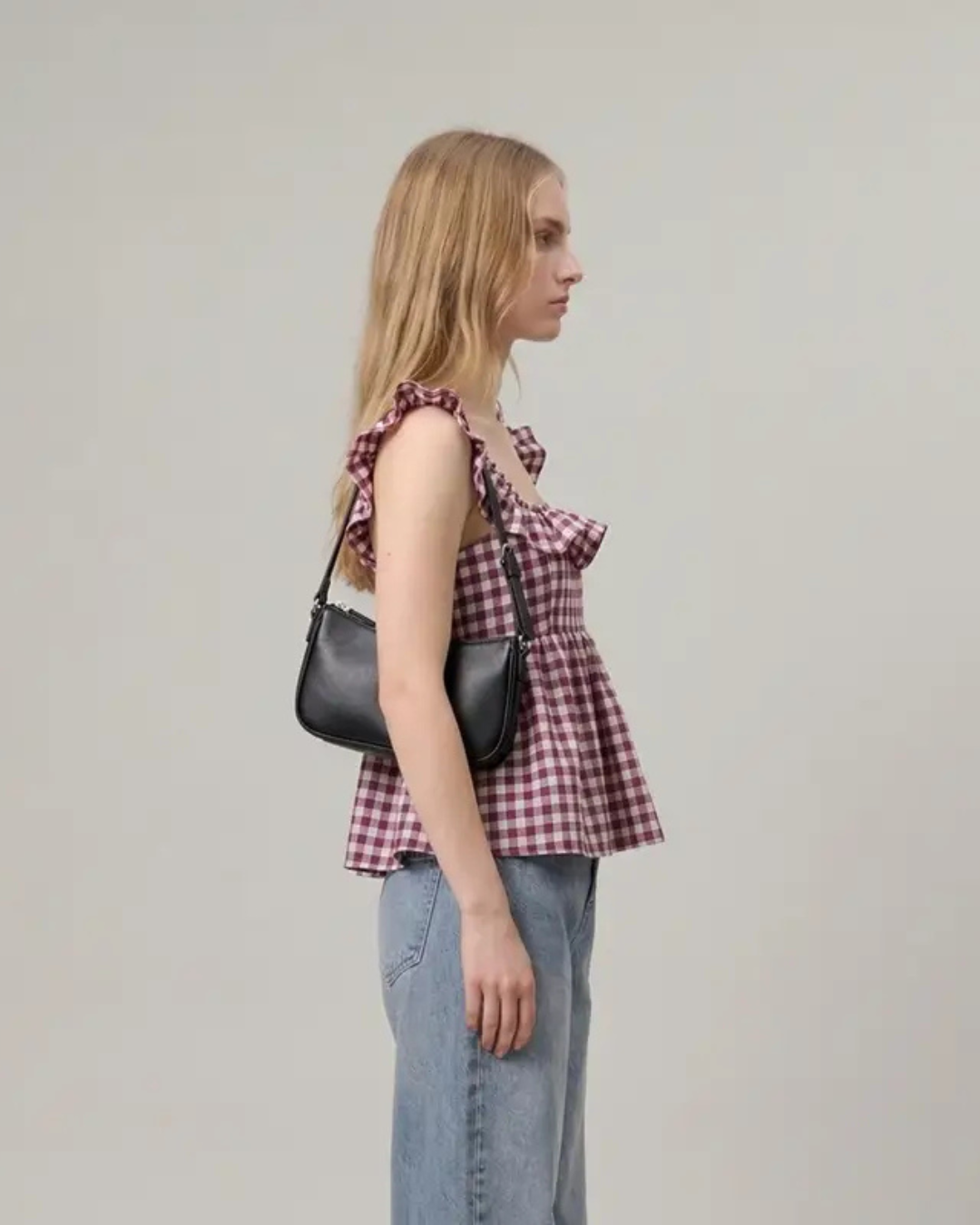 Checkmate Ruffle Cami top