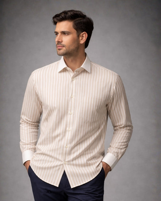 MEN PINSTRIPE FORMAL SHIRT