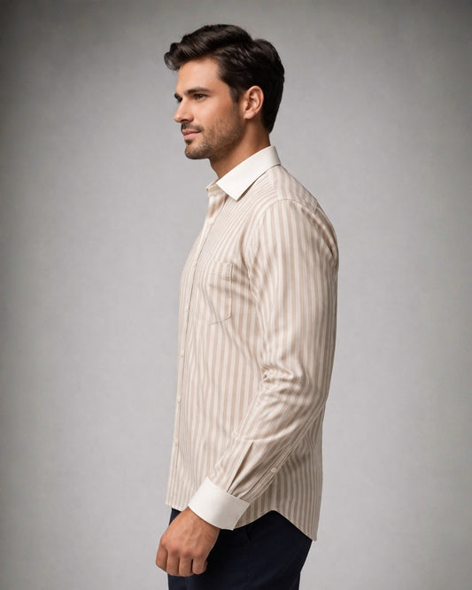MEN PINSTRIPE FORMAL SHIRT