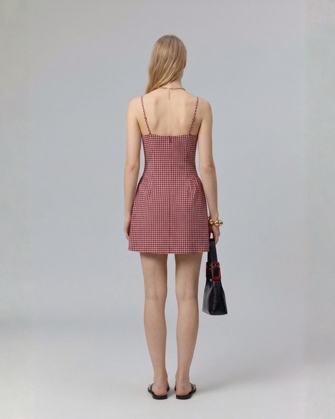Garnet Gingham Mini Dress