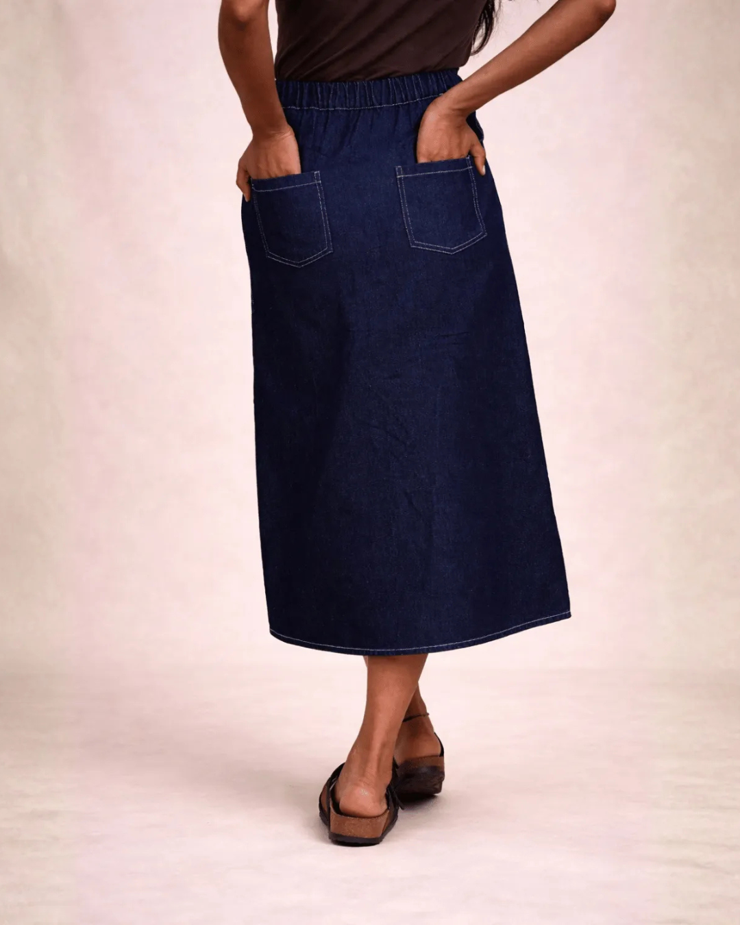 Dark Fit Denim Skirt