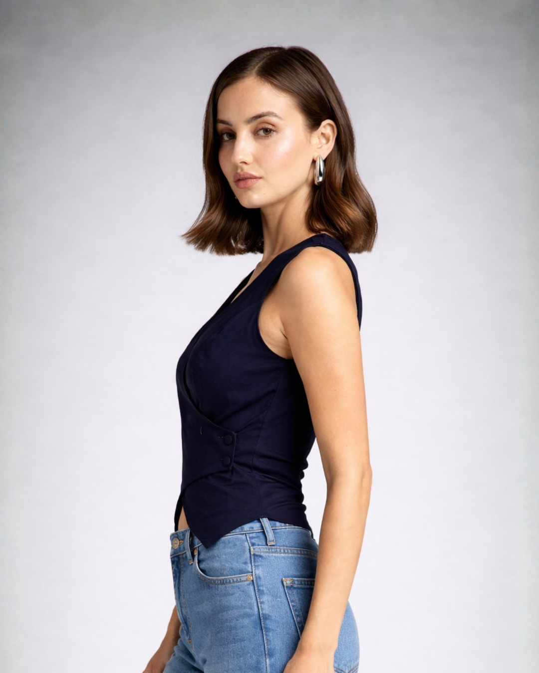 Elevated Wrap vest coat