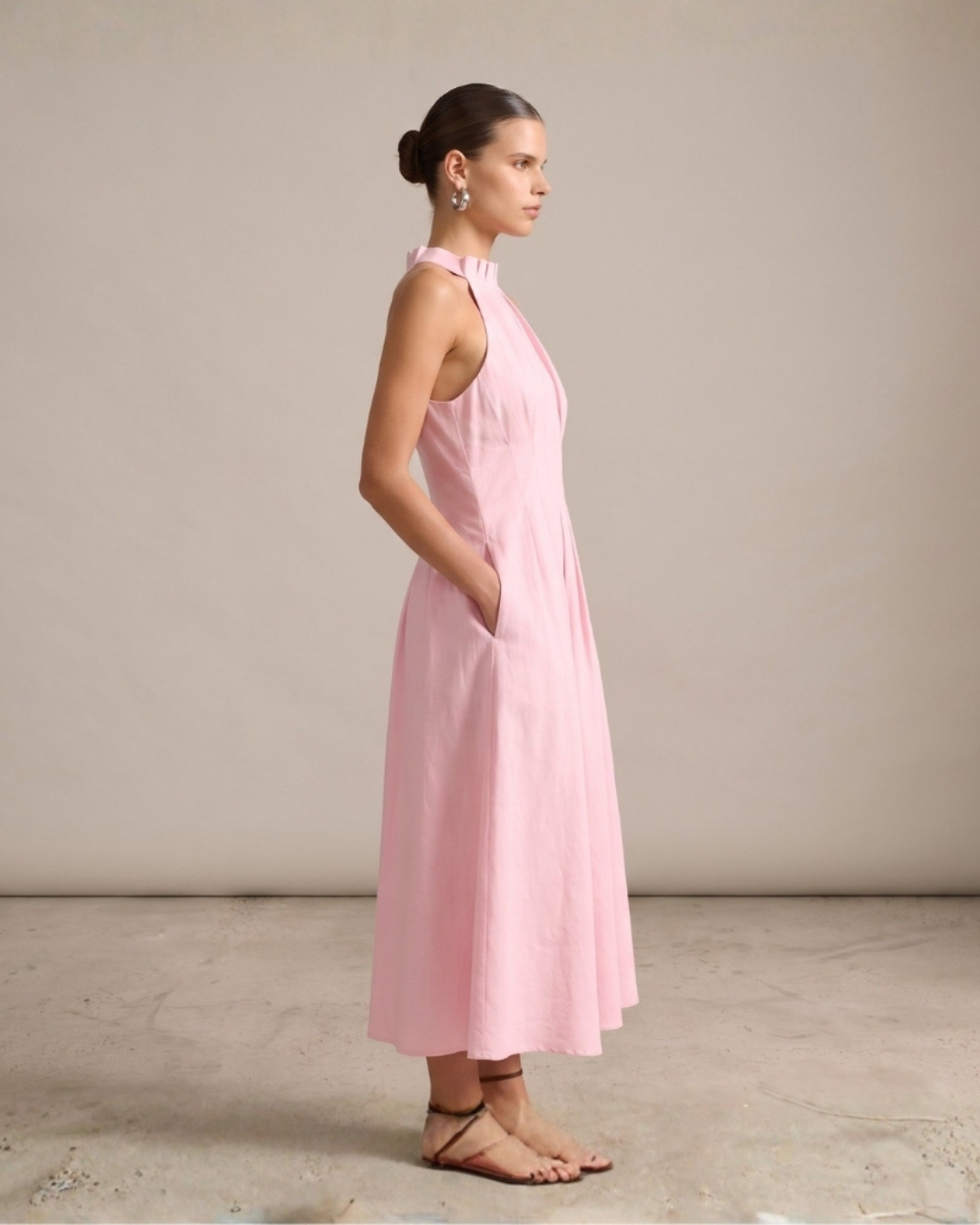 Lumia Pintuck Pink Dress