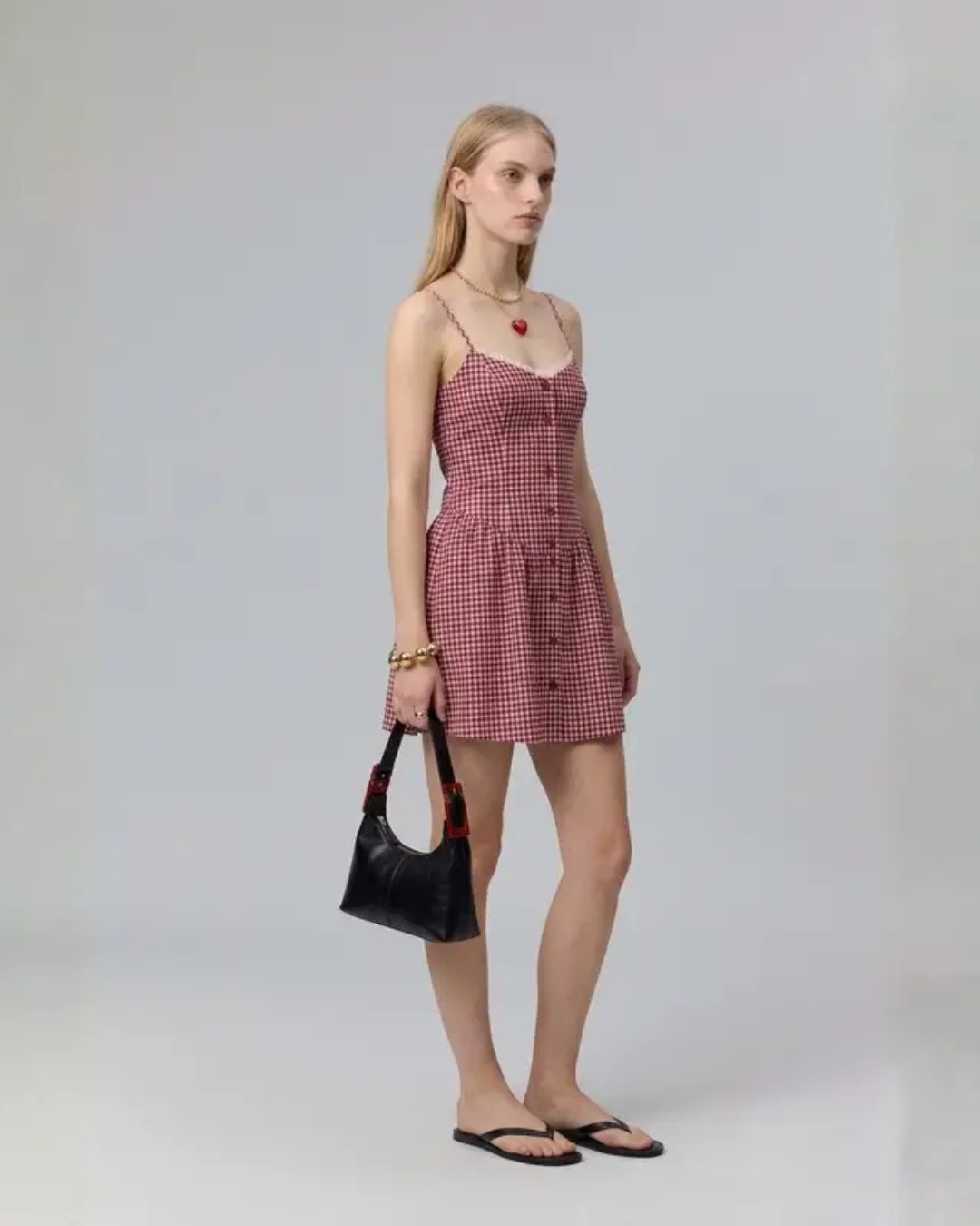 Garnet Gingham Mini Dress