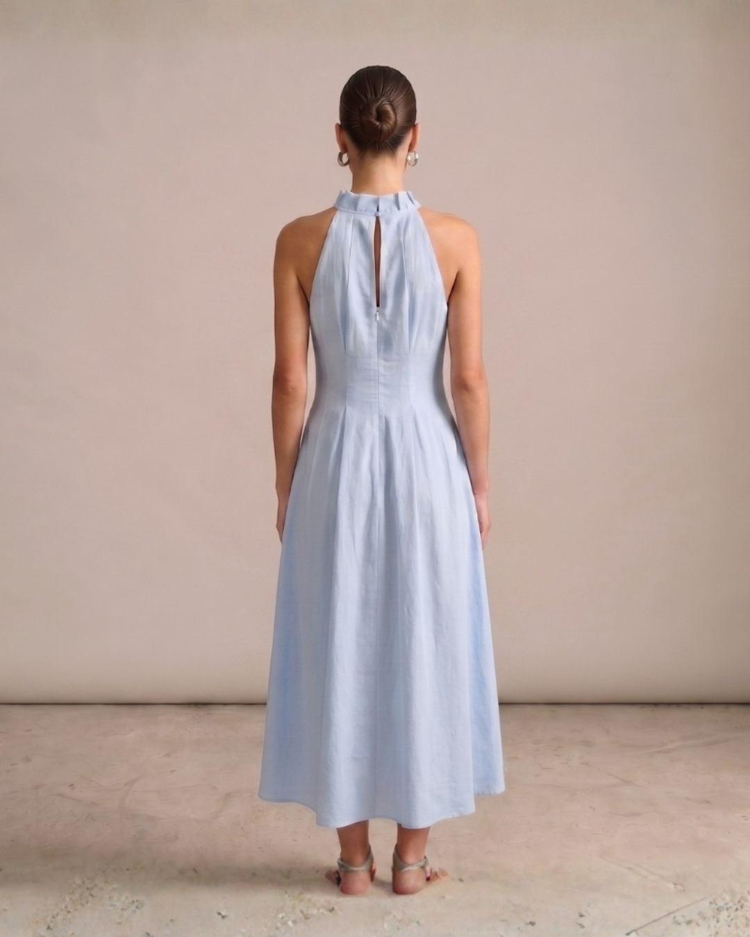 Lumia Pintuck Blue Dress
