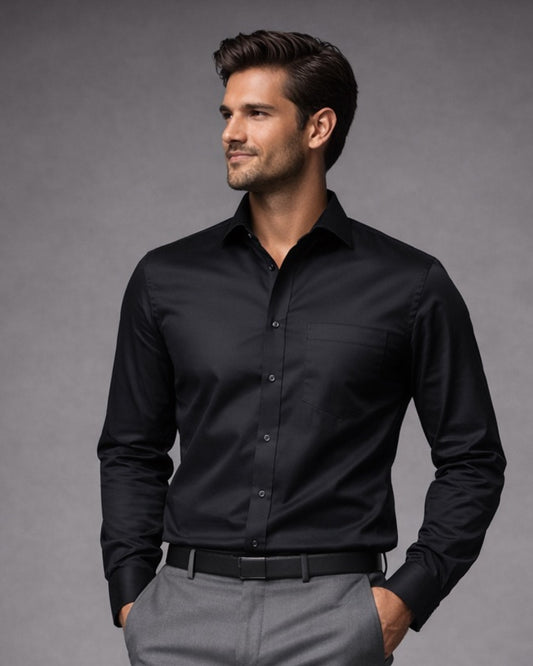 Refined Black Formal Shirt