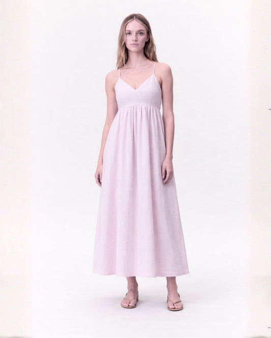 PETAL GLOW PINK MIDI DRESS