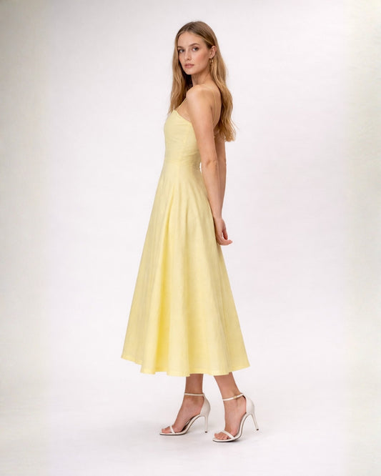 Scarlet Flow flared Yellow Dress